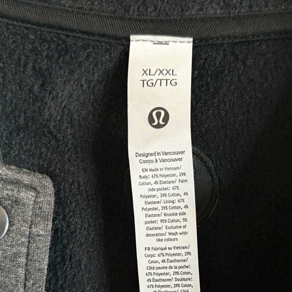 Lululemon - Plush Gray Scuba Oversized Varsity Jacket - Picture 3 of 5